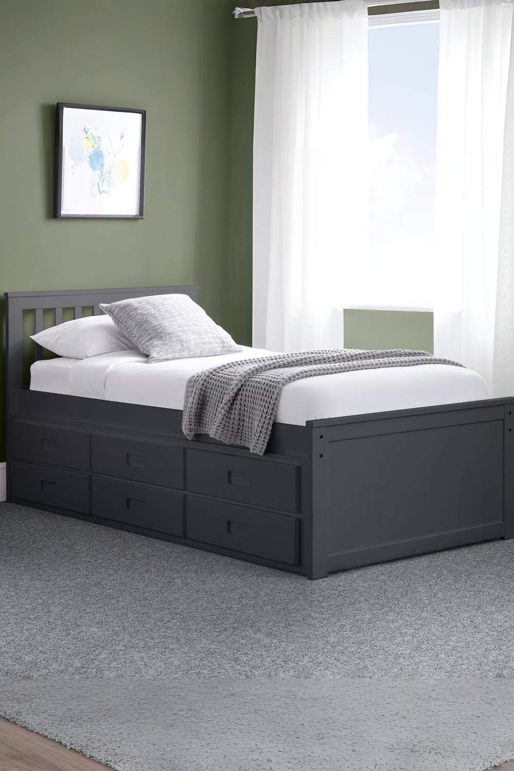 Julian Bowen Maisie Bed with Underbed & Storage Drawers in Black