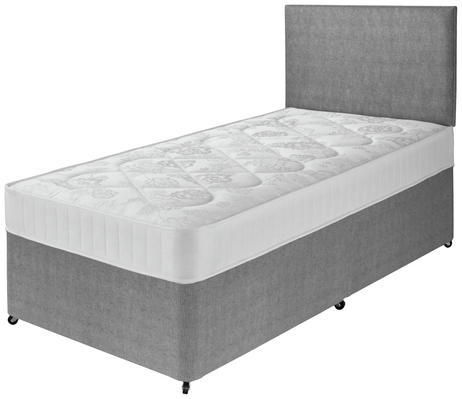 Argos Home Elmdon Comfort Single Divan Bed - Grey