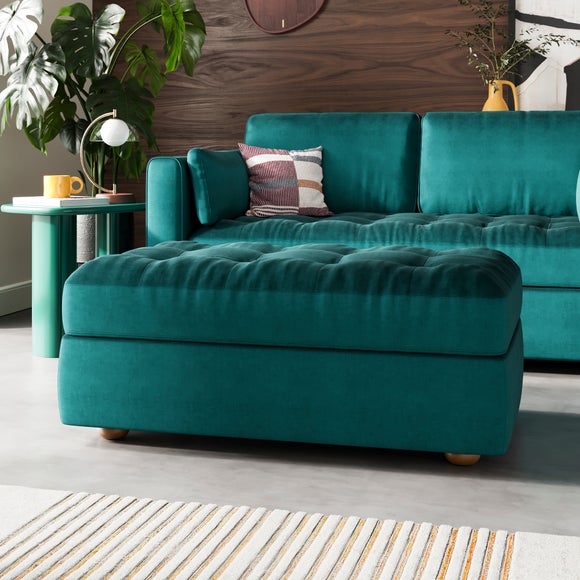 Zoe II Velvet Storage Footstool
