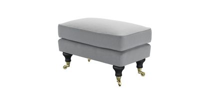 Bluebell Small Rectangular Footstool in Pumice House Plain Weave - sofa.com