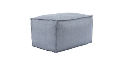 Isaac Small Rectangular Footstool in Uniform House Herringbone Weave - sofa.com