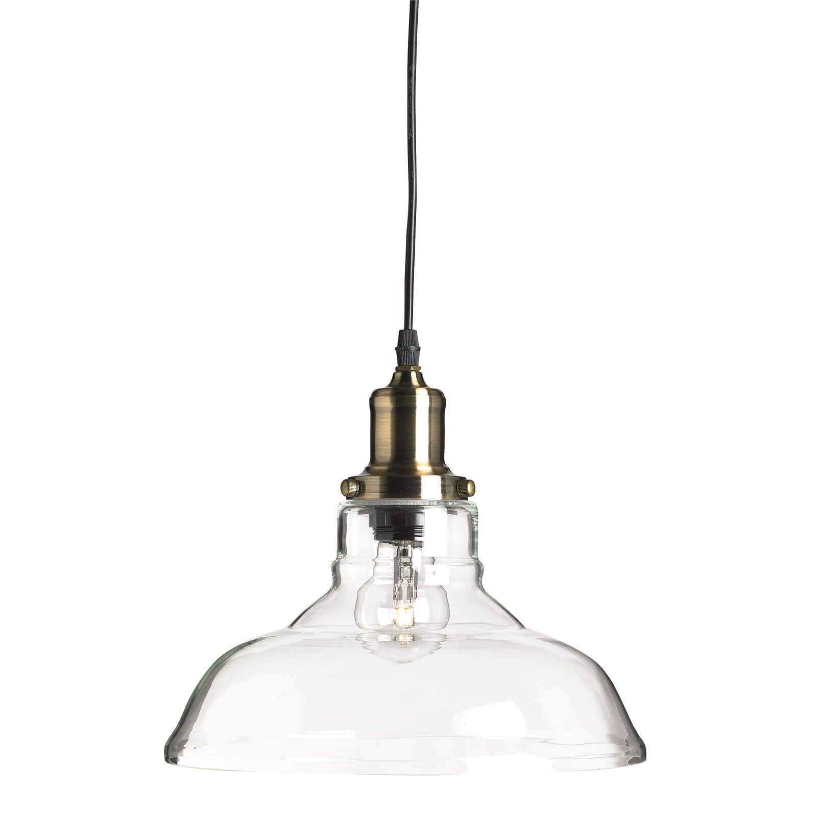 Retro Glass Pendant Light - Clear