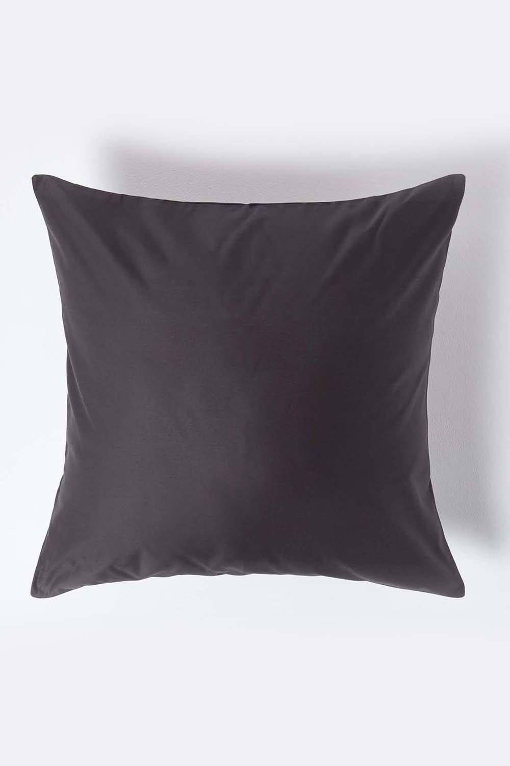 Homescapes Continental Egyptian Cotton Pillowcase 1000 TC, 60 x 60 cm in Dark Grey