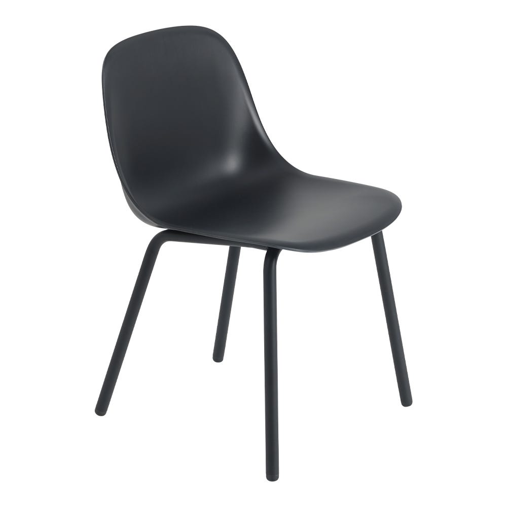 Muuto Fiber Outdoor Side Chair in Anthracite Black