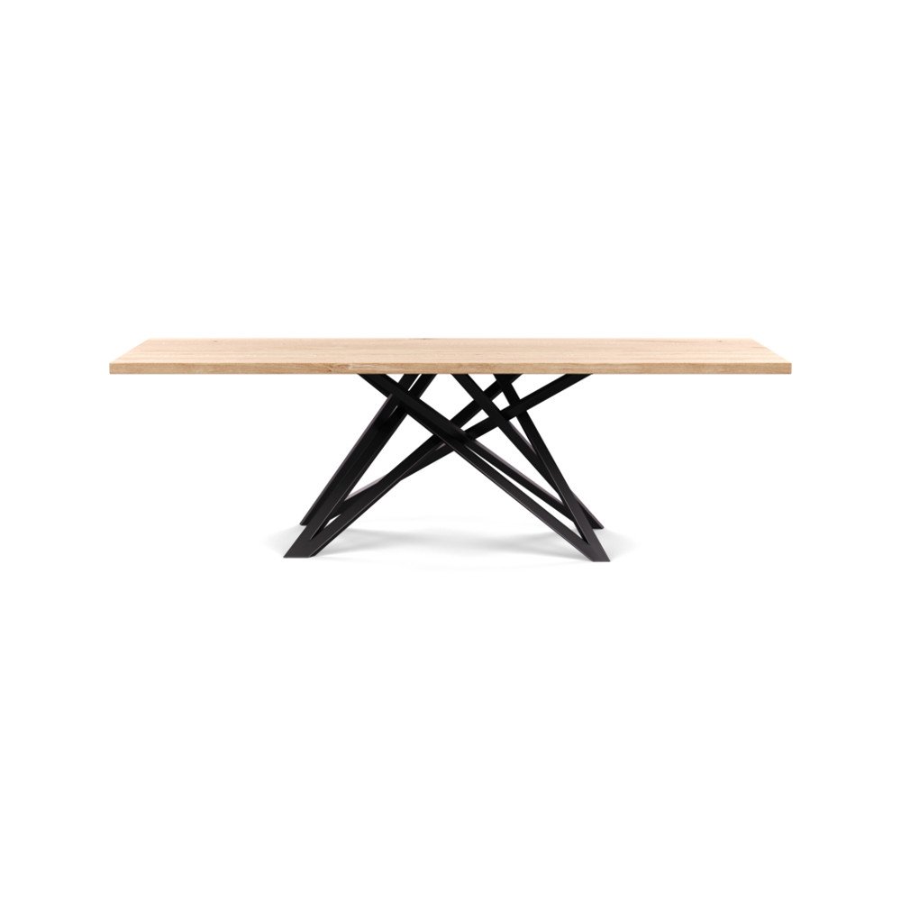 Heal's Vienna Dining Table 240x100cm White Oiled Oak Straight Edge Filled