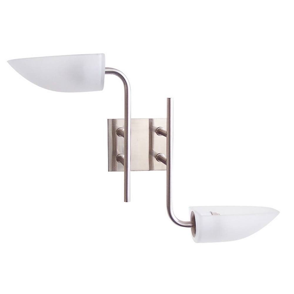 Netlighting Udine Wall Lamp 2 Light G9 Satin Chrome in Grey