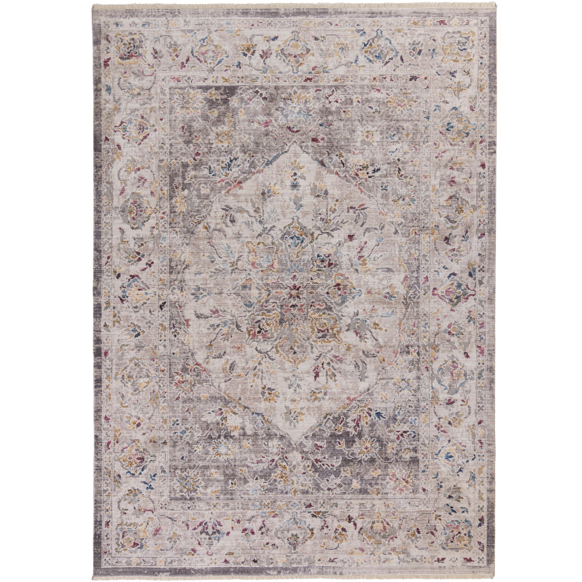 Soraya Traditional Rug Silver, Beige and Blue