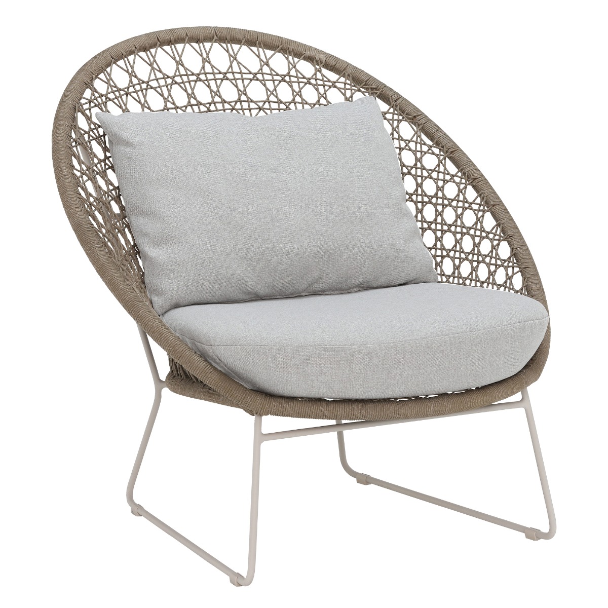 Mykonos Garden Lounge Chair, Camel and Linen