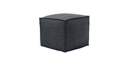 Isaac Small Square Footstool in Blickling Norfolk Cotton - sofa.com