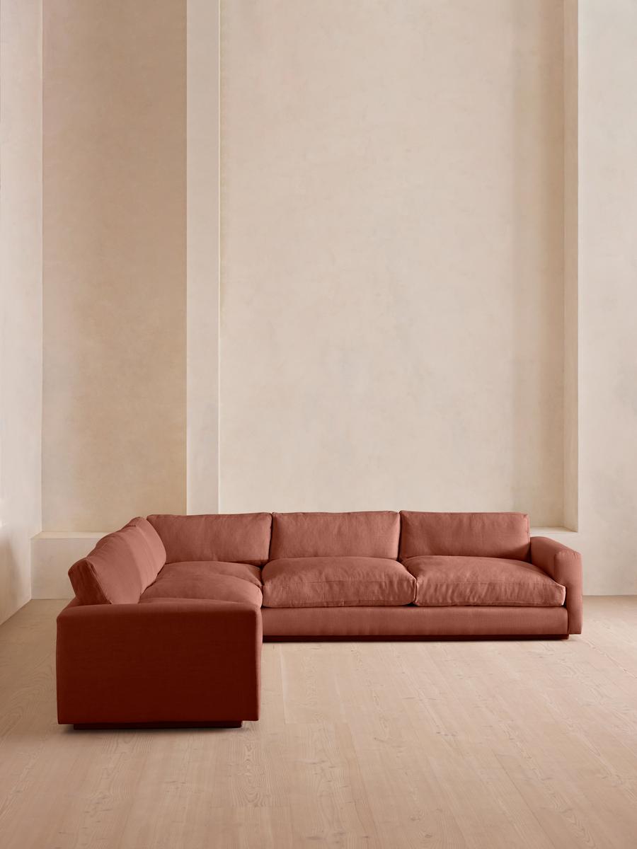 Mossley Corner Sofa, Linen, Sienna