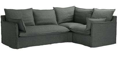 Isaac Asym: LHF 2 Seat Sofa Bed w RHF Single in Wells Norfolk Cotton - sofa.com