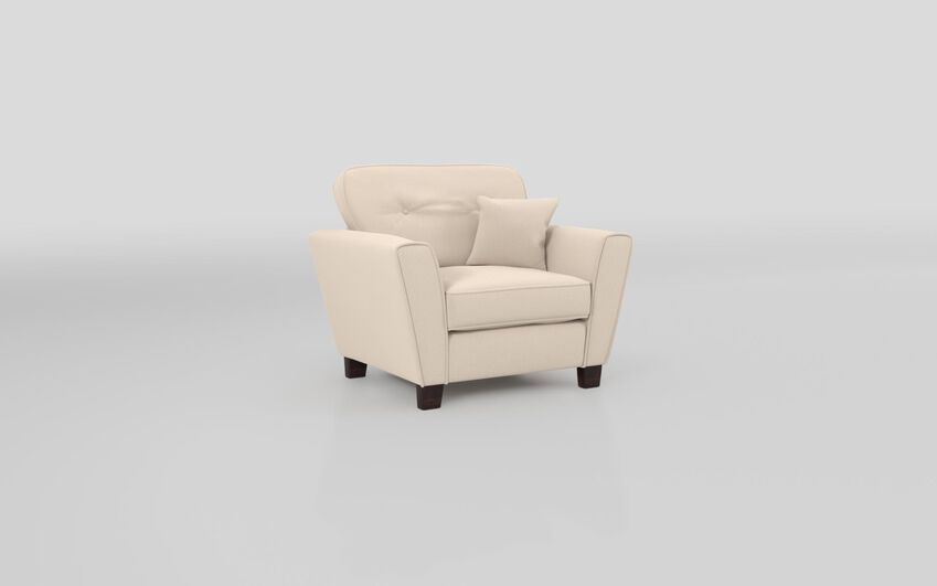 White Fabric Paisley Armchair