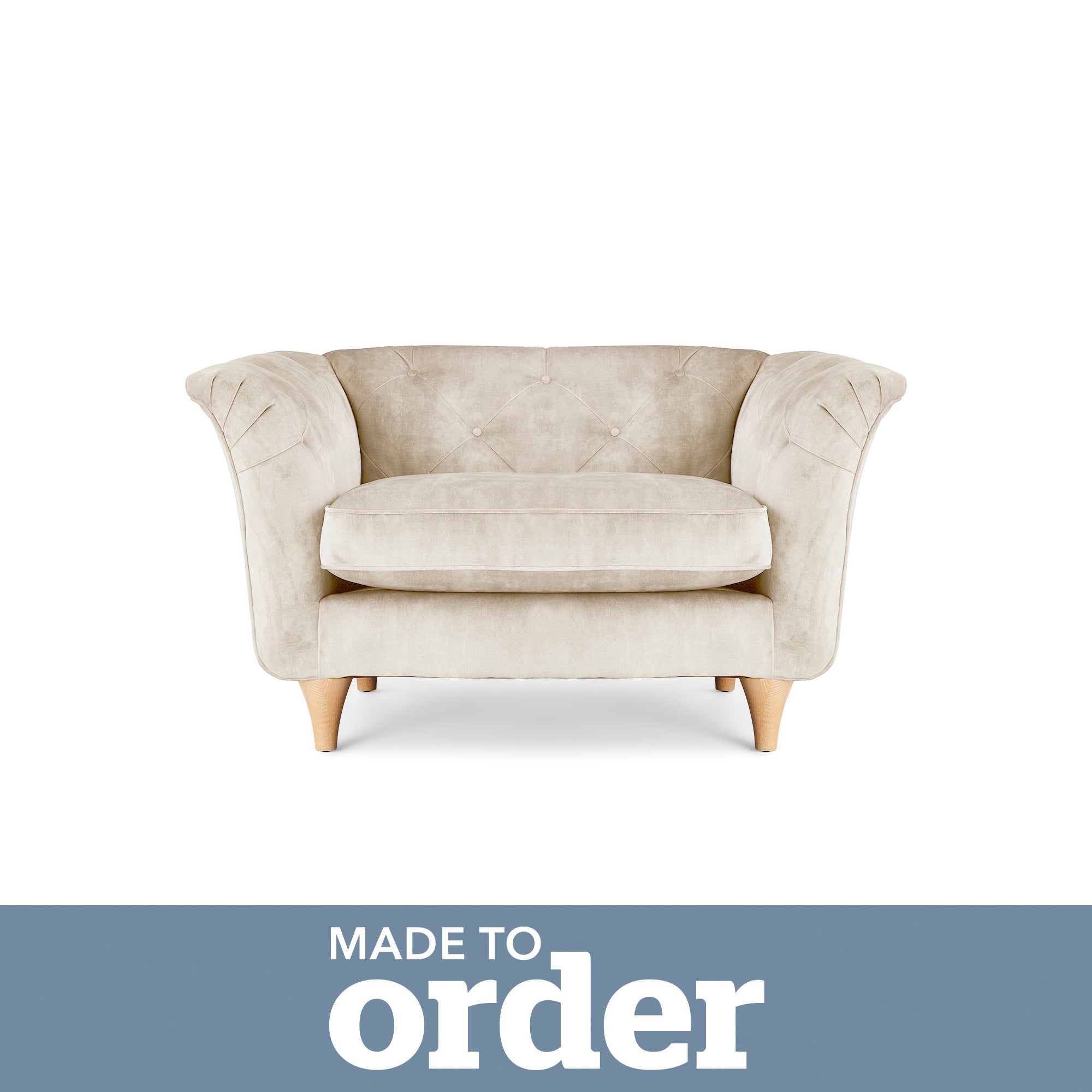Jaipur Snuggle Chair Slub Velvet Brown