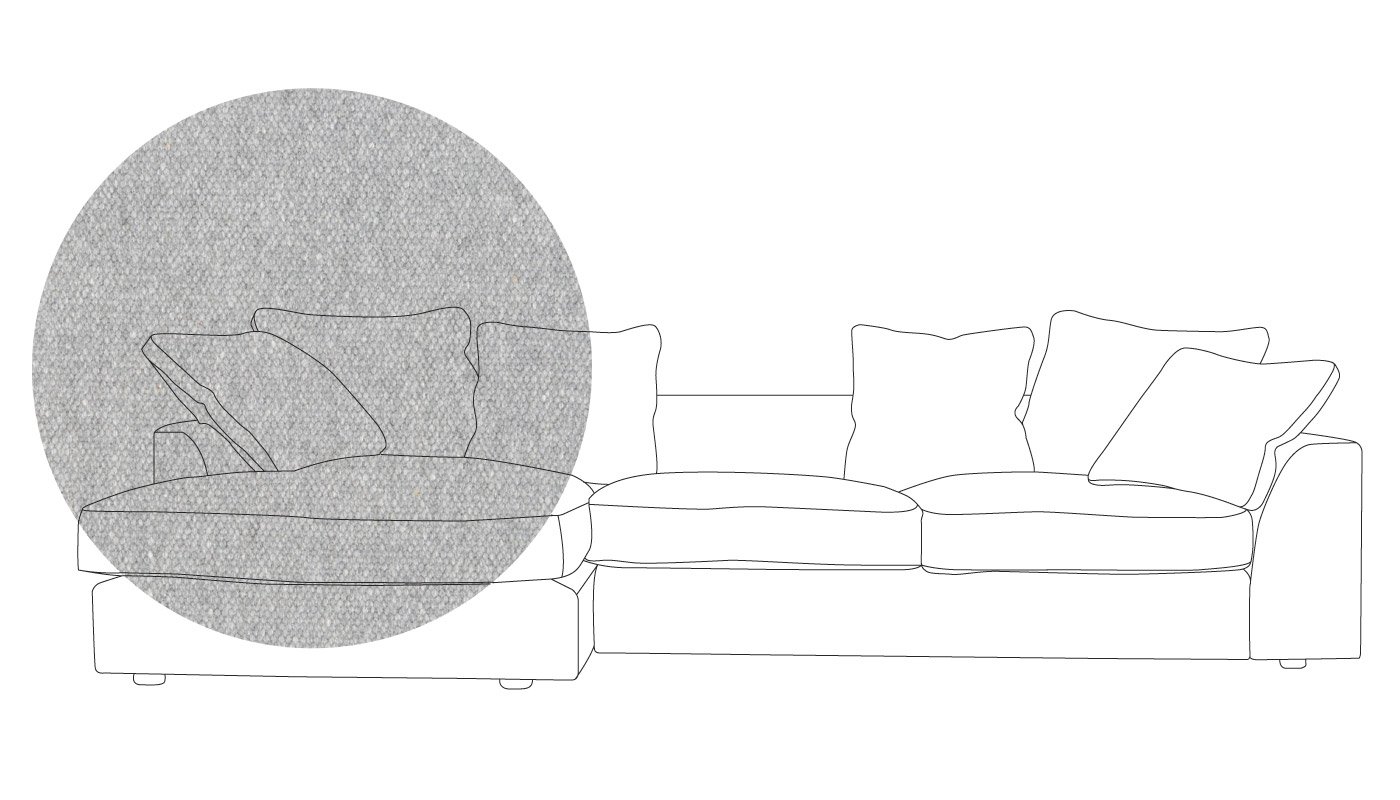 Heal's Cumulus Left Hand Facing Corner Sofa In Cotton