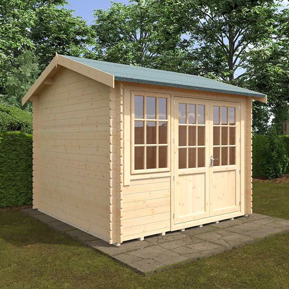 Buttercup Farm 10x10 The Henley 28mm Cabin - L295 x W295 x H272.6 cm in Natural 2