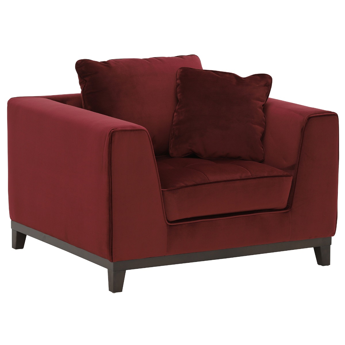 Harlow Velvet Armchair, Burgundy