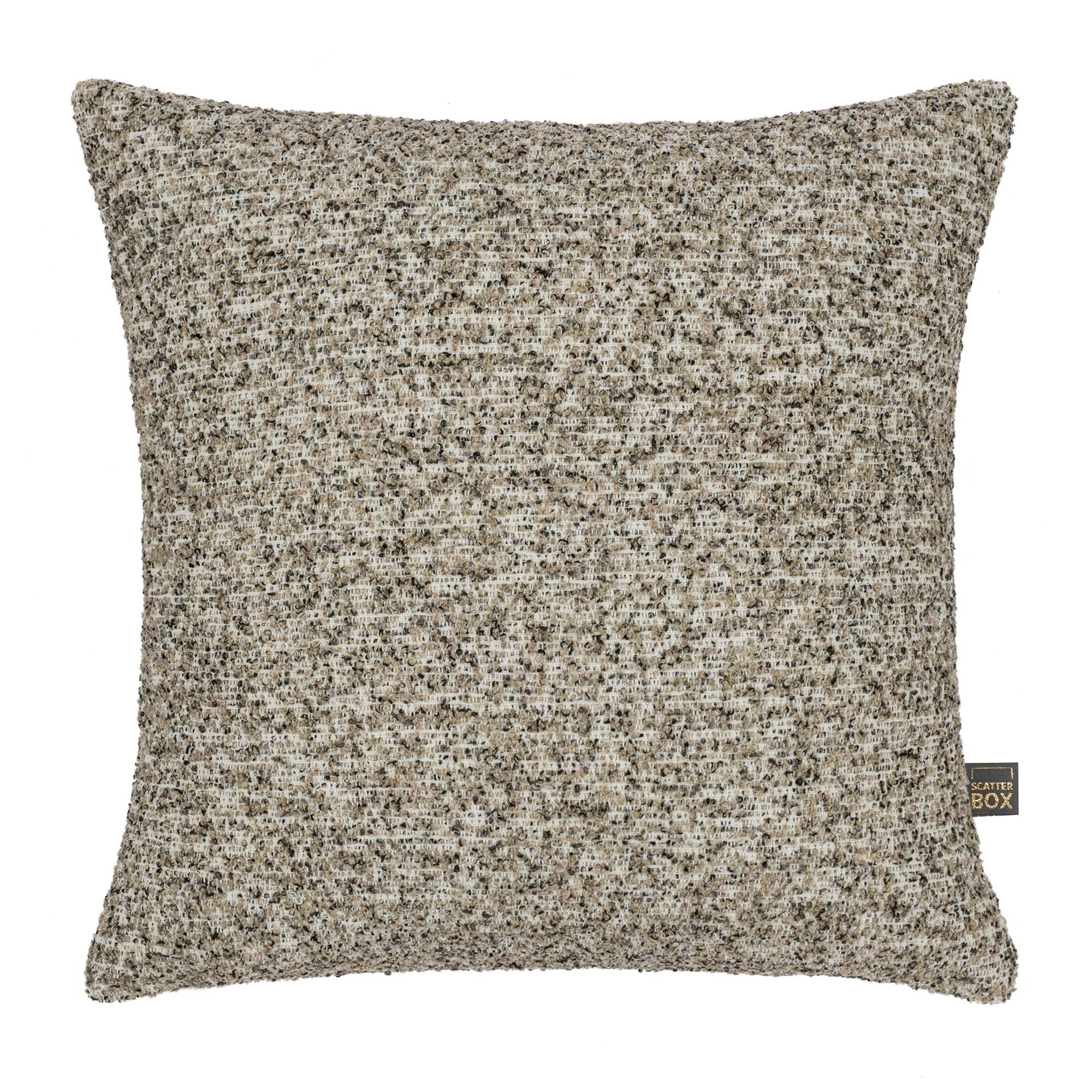 Boucle Natural Outdoor Cushion, Square, Neutral | Barker & Stonehouse
