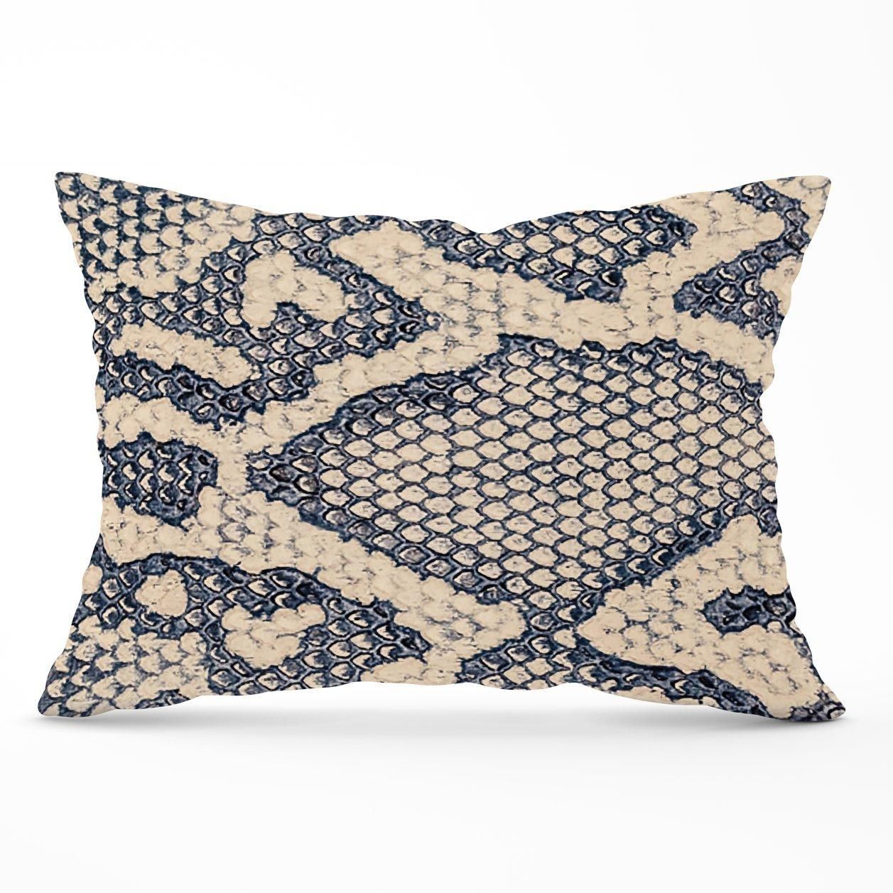 Warren Reed - Designer Snake Skin Cushions in Grey