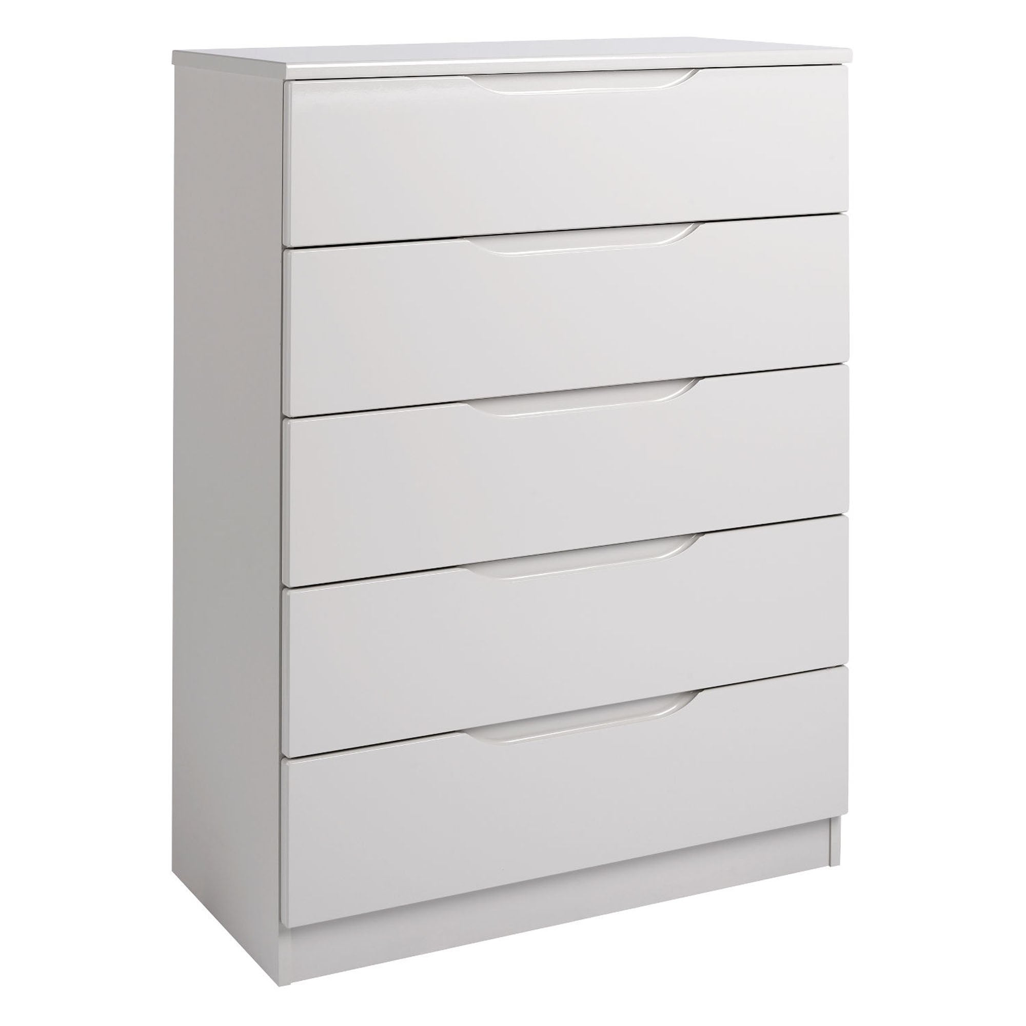 Legato Light Grey 5 Drawer Chest Cream