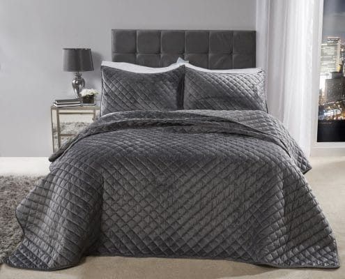 New Edge Blinds Banbury Bedspread in Grey