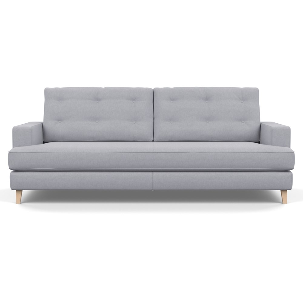 Heal's Mistral 4 Seater Sofa Brushed Cotton Pewter Natural Feet