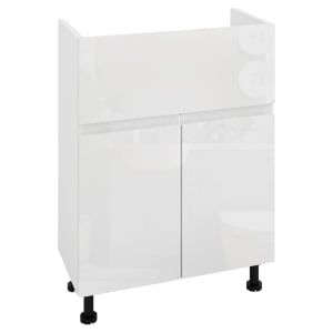 Wickes Lakemoor Gloss White Slimline Depth Vanity Unit - 500mm