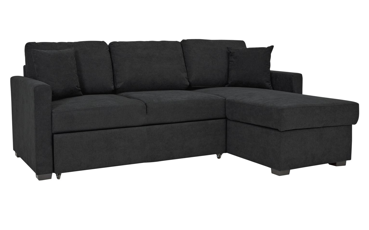 Habitat Reagan Right Corner Fabric Sofa Bed - Charcoal