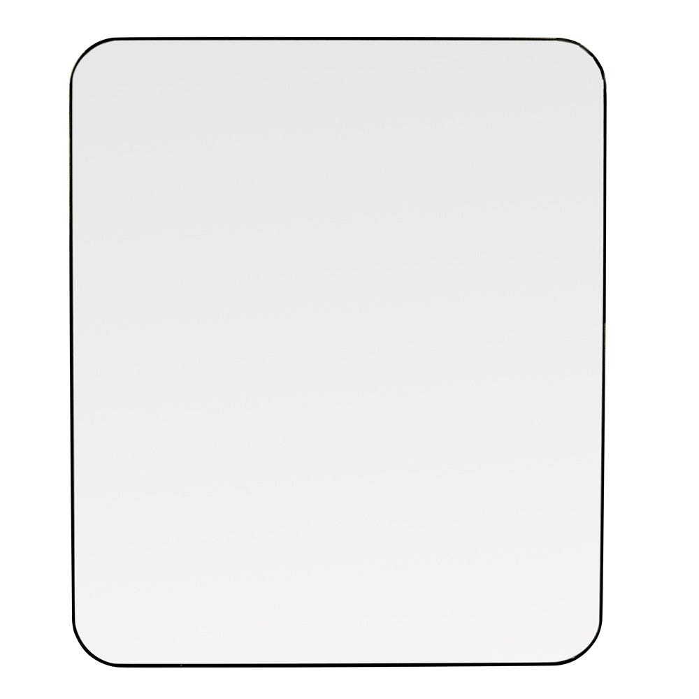 Heal's Fine Edge Mirror Rectangle Curved Black 130x110cm 3