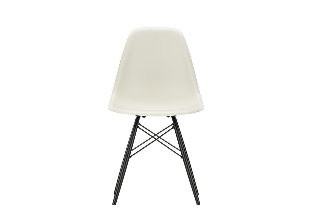 Vitra Eames DSW Side Chair New Height Pebble Black Maple Base
