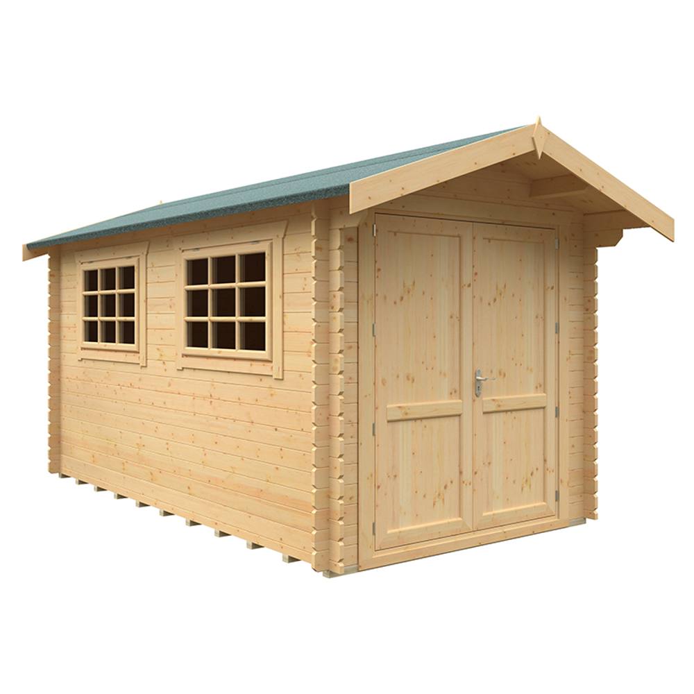 Buttercup Farm 14x8 The Marlborough 28mm Cabin - L415 x W235 x H251.3 cm in Natural