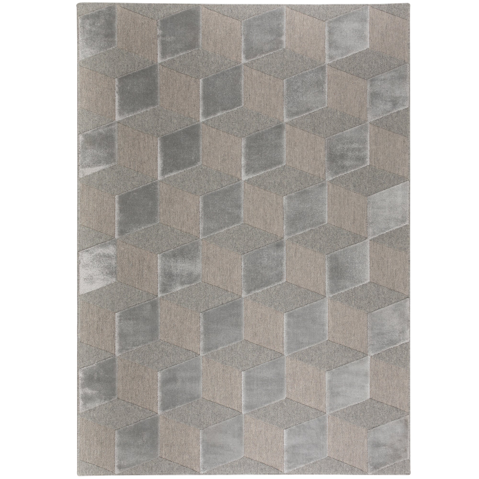 Sienna Silver Wool Rug Silver and Brown