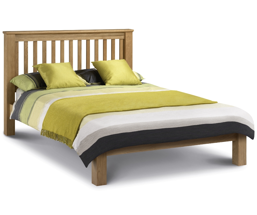 Wooden Bed Frame 6ft Super King Size Amsterdam Low Foot End Solid Oak