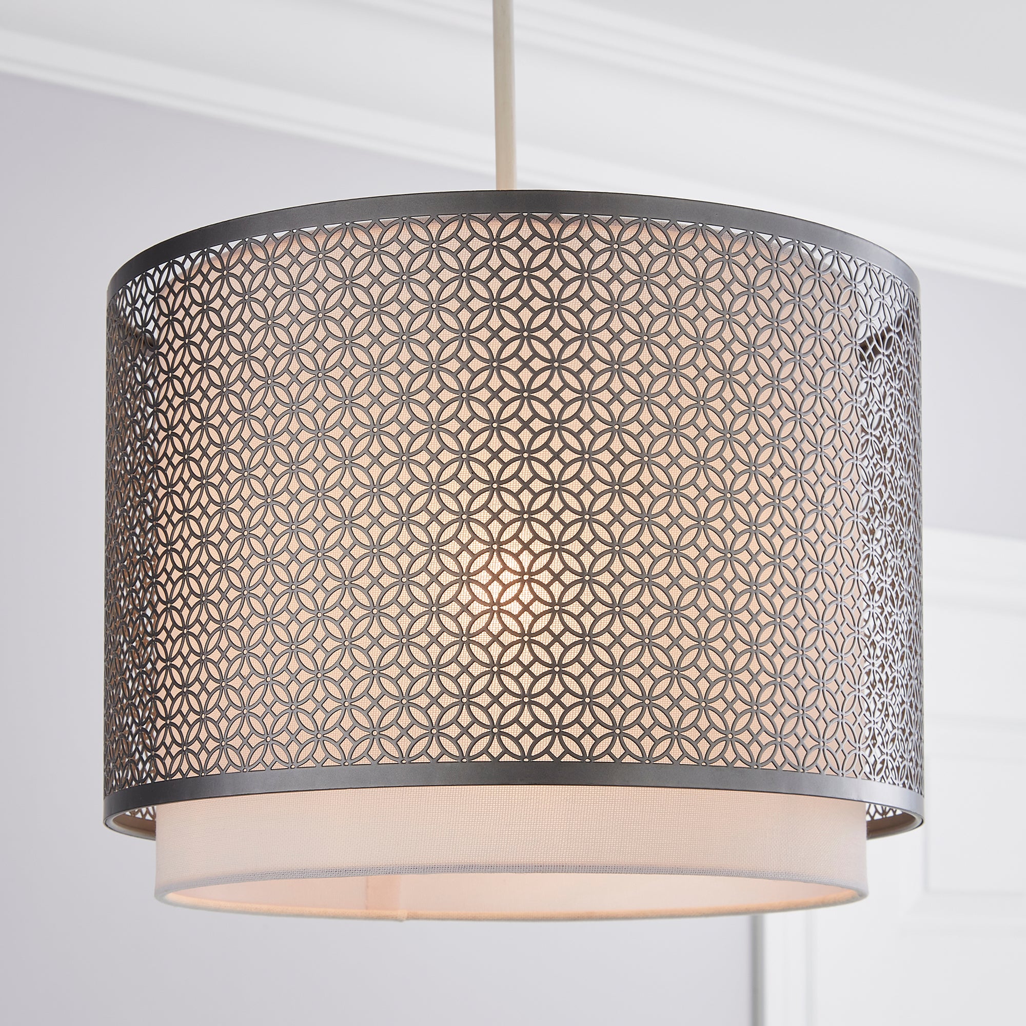 Vienna Easy Fit Pendant 30cm Grey