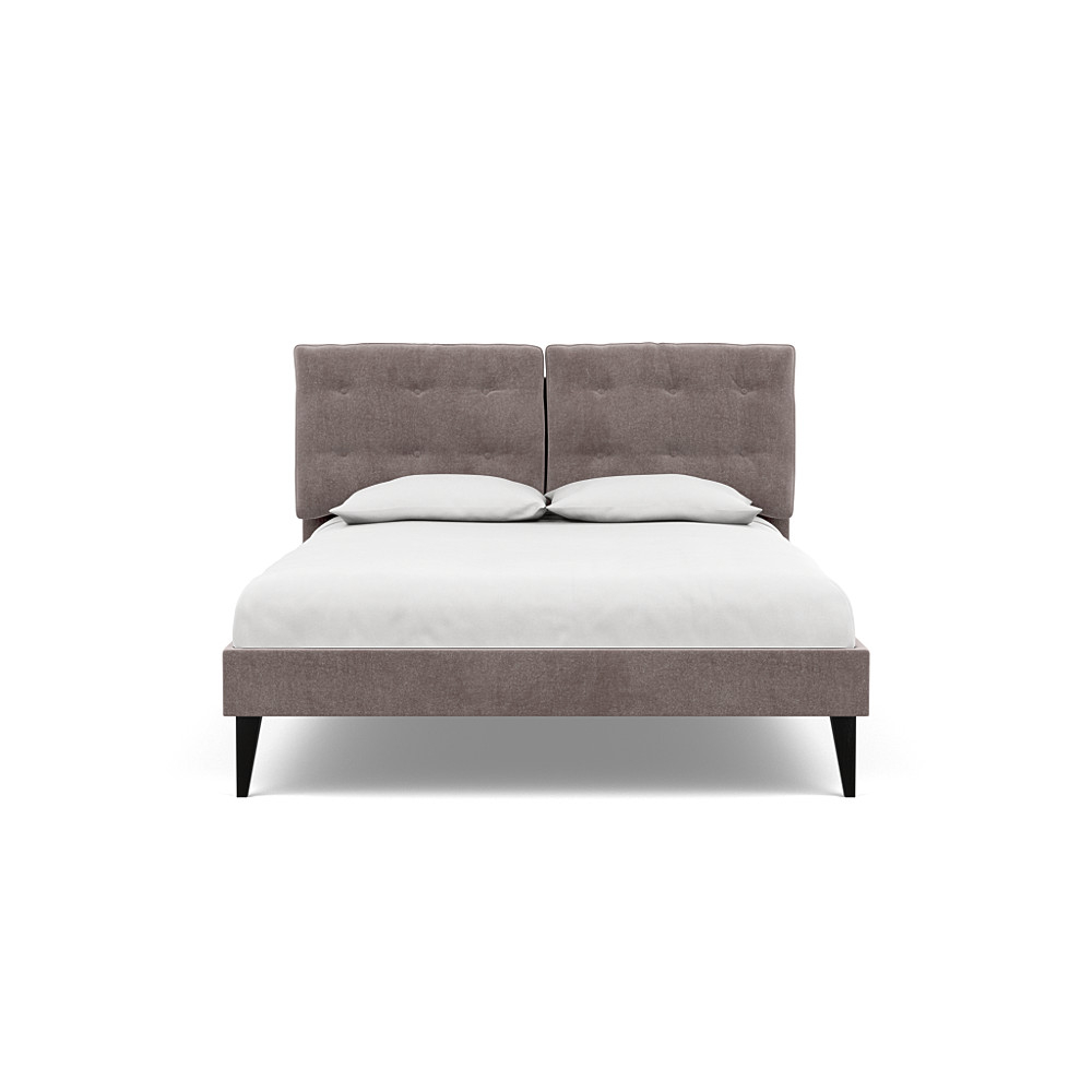 Heal's Mistral King Bed Smart Luxe Velvet Mushroom