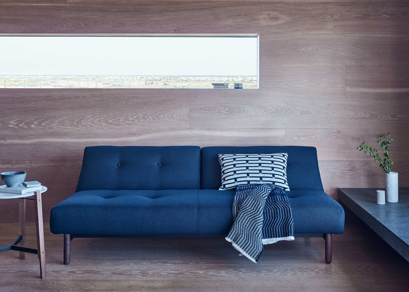 Heal's Buri Sofa Bed Dessin Blue