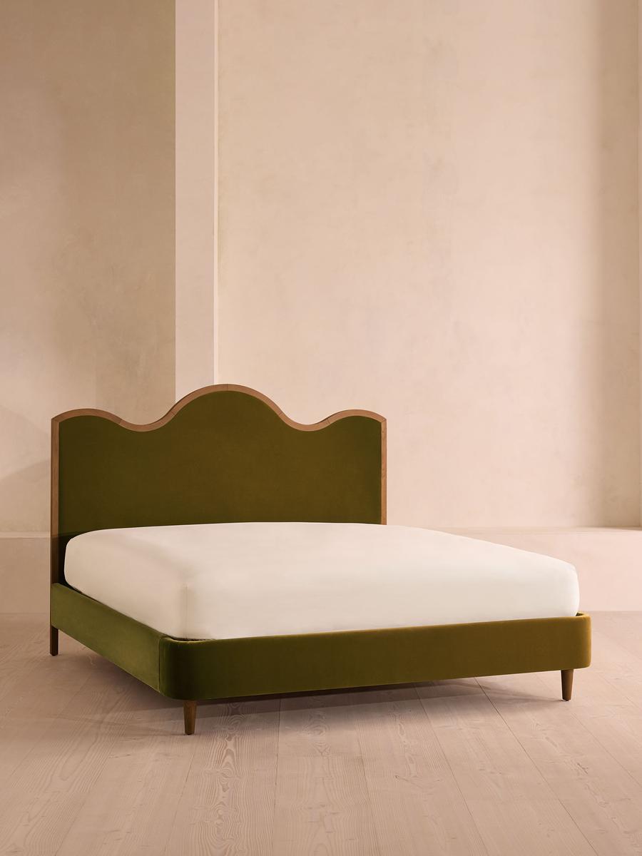 Aubrey Bed, Super king, Velvet, Olive