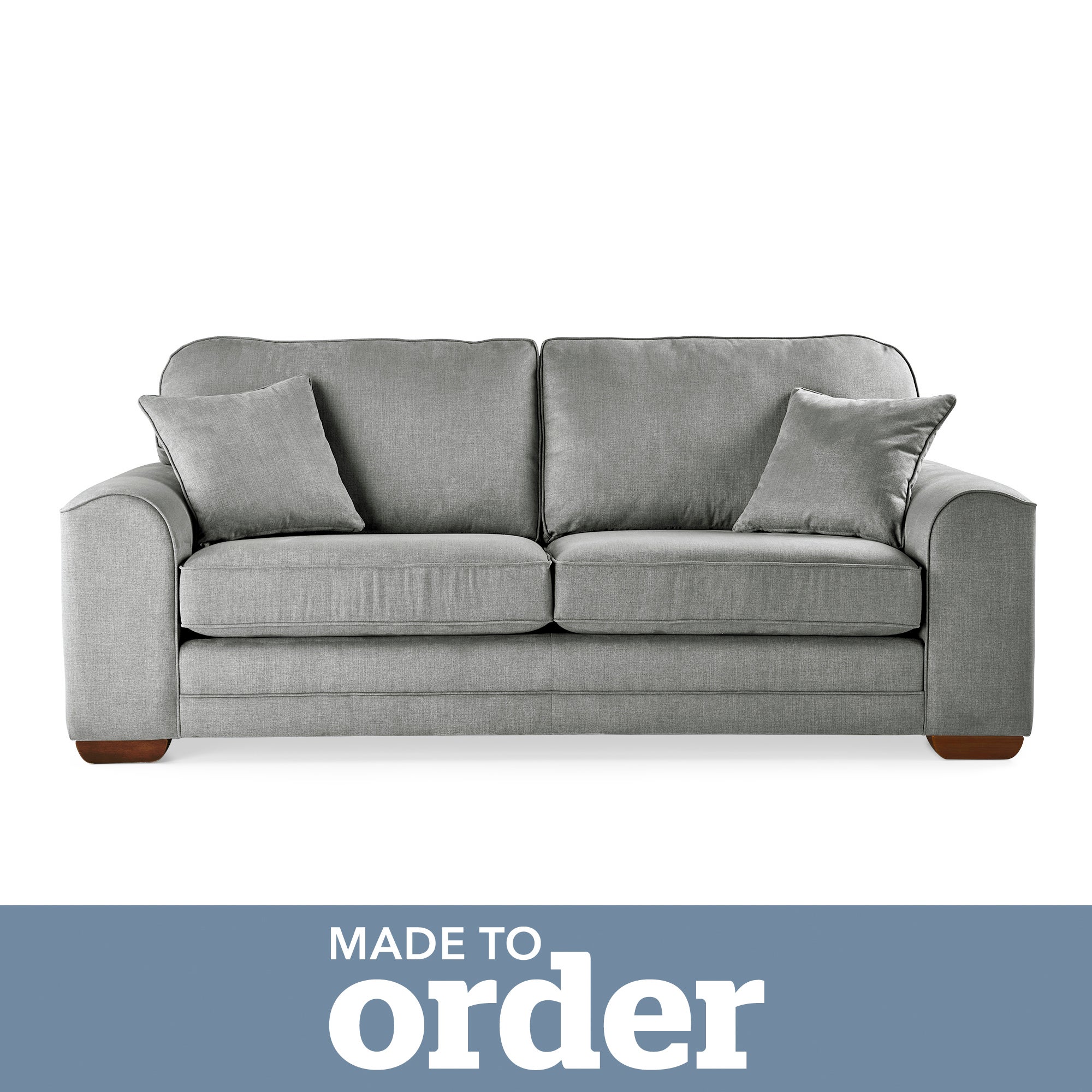 Morello 3 Seater Sofa Brushed Plain Fabric Brushed Plain Graphite