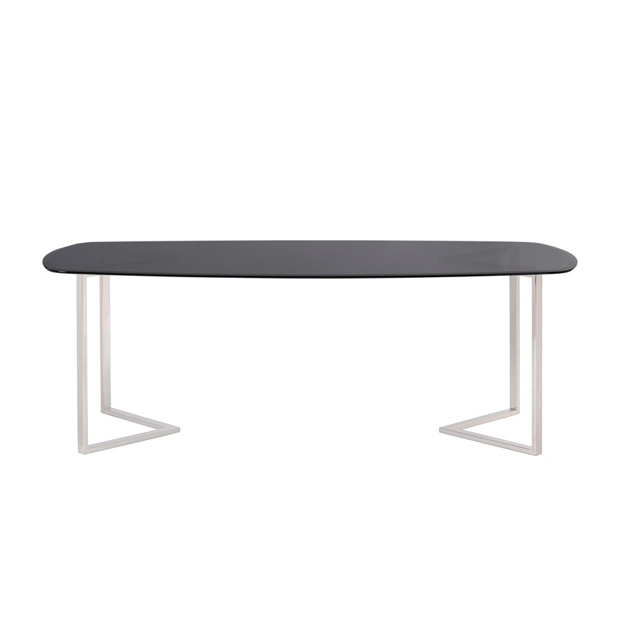 Chevron Silver Dining Table