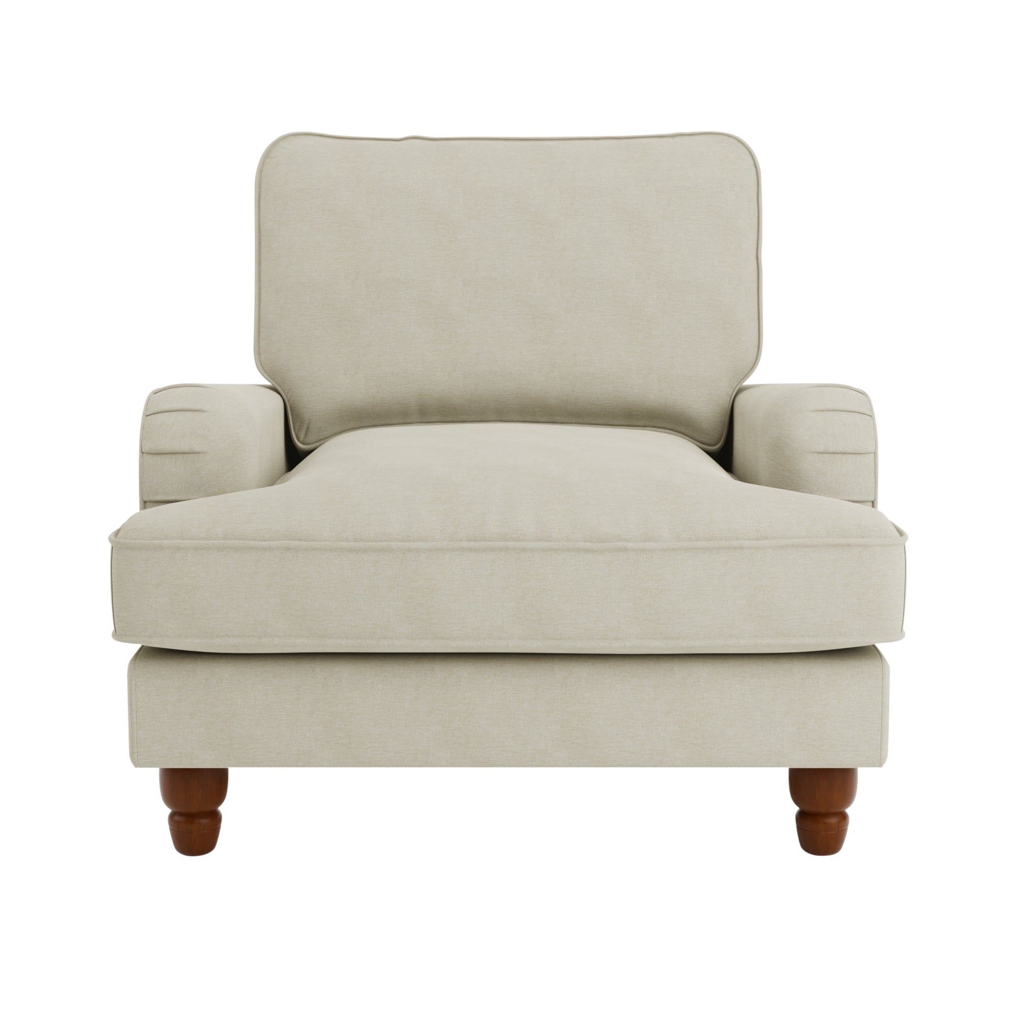 Beatrice Fabric Armchair Brown