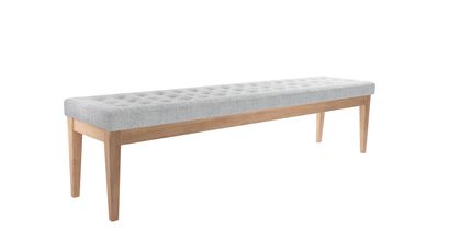 Buttons Bench in Koala Chelsea Linen - sofa.com