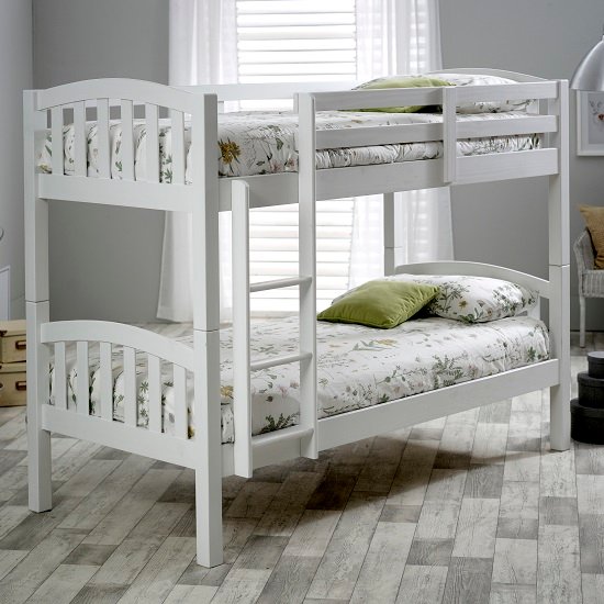 Rowley Wooden Bunk Bed In White Pine