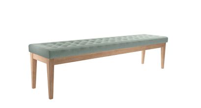 Buttons Bench in Sage Smart Velvet - sofa.com