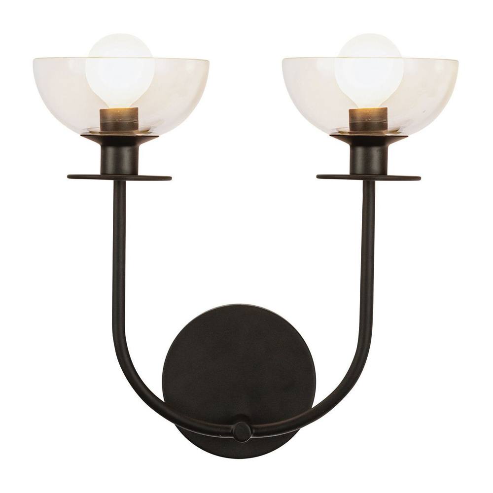 Netlighting Alora Mood Sylvia Wall Lamp Contemporary Matt Black 2x E14