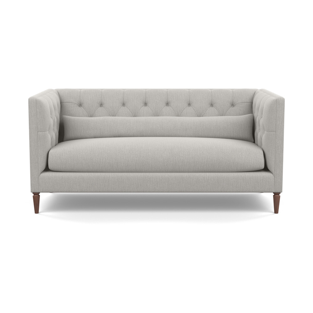 Heal's Balmoral 3 Seater Sofa Smart Linen Mix Silver Walnut Feet