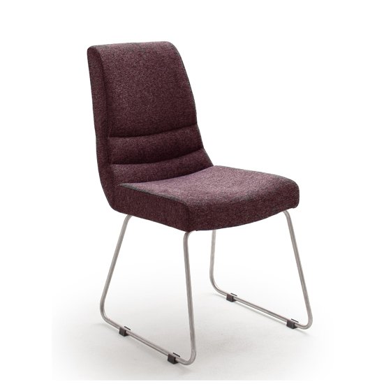 Montera Fabric Skid Dining Chair In Merlot