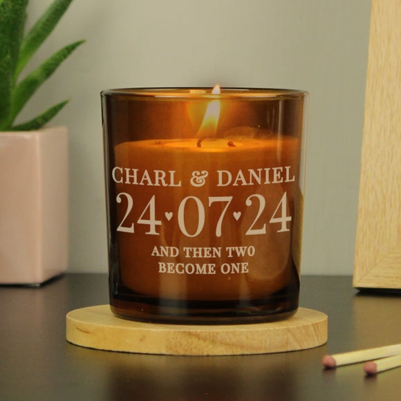 Personalised Special Date Glass Candle