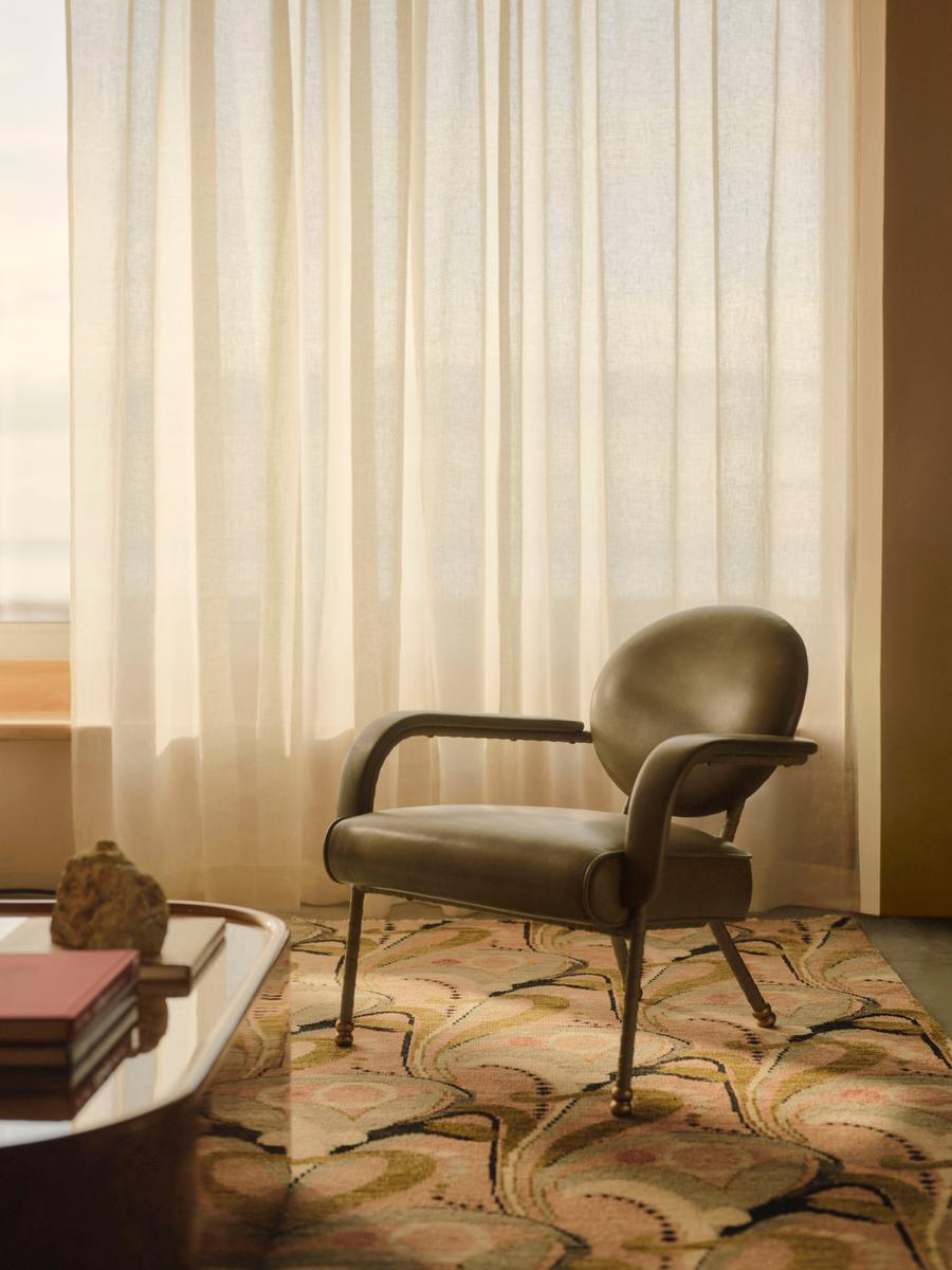 Milo Armchair, Leather, Moss