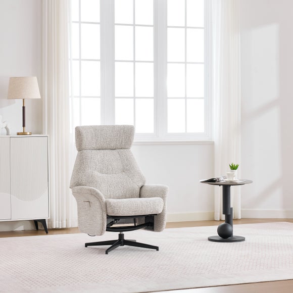 Turiff Manual Recline Swivel Chair and Footstool