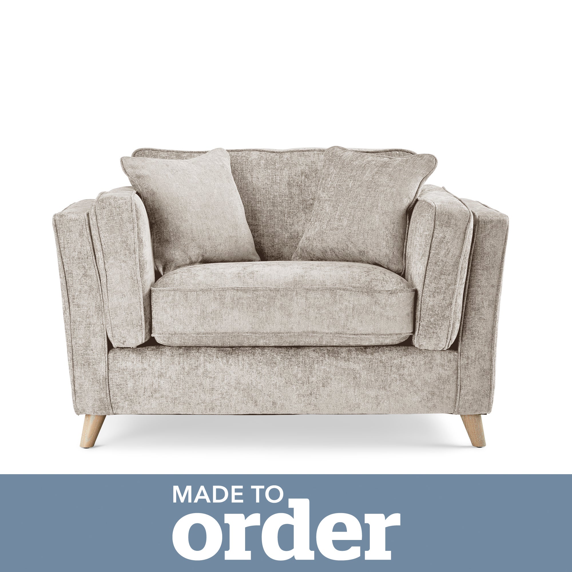 Arabella Snuggle Chair Luxury Chenille Brown