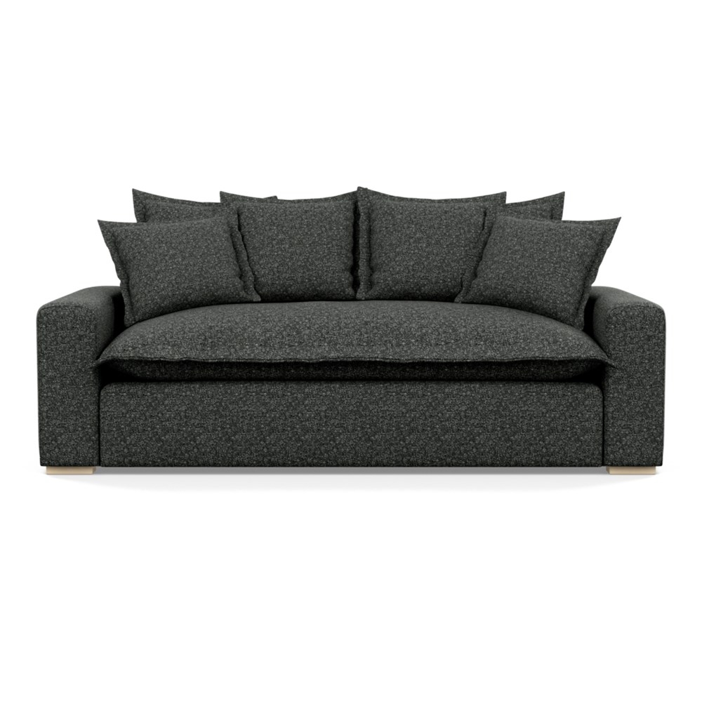 Heal's Brompton 3 Seater Sofa Brecon Charcoal Natural Feet